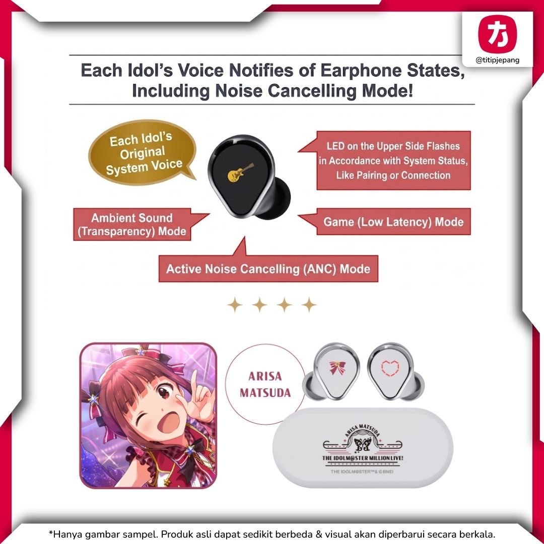 TWS ONKYO X THE IDOLMASTER MILLION LIVE! CP-TWS01F Collaboration Matsuda Arisa Model Earphone (Re-release) TWS ONKYO X THE IDOLMASTER MILLION LIVE! CP-TWS01F Collaboration Matsuda Arisa Model Earphone (Re-release)
