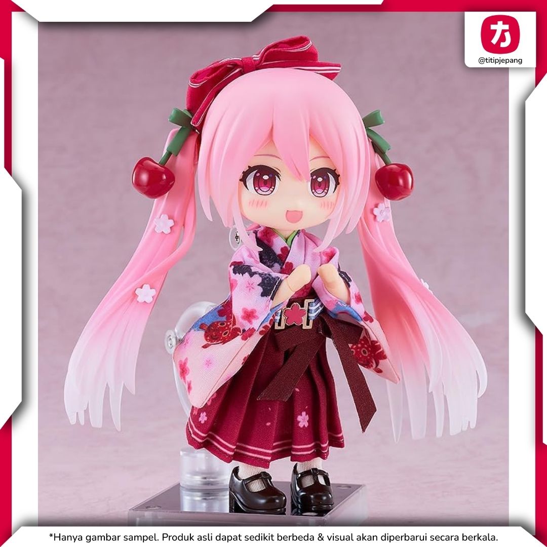 Hatsune Miku Nendoroid Doll Sakura Miku Hirohako 2025 Ver Figure Resmi Hatsune Miku Nendoroid Doll Sakura Miku Hirohako 2025 Ver Figure Resmi