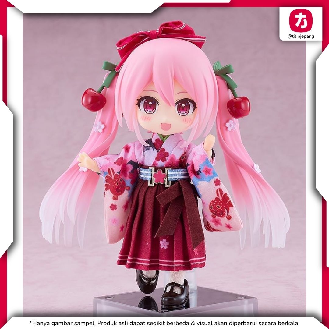Hatsune Miku Nendoroid Doll Sakura Miku Hirohako 2025 Ver Figure Resmi Hatsune Miku Nendoroid Doll Sakura Miku Hirohako 2025 Ver Figure Resmi