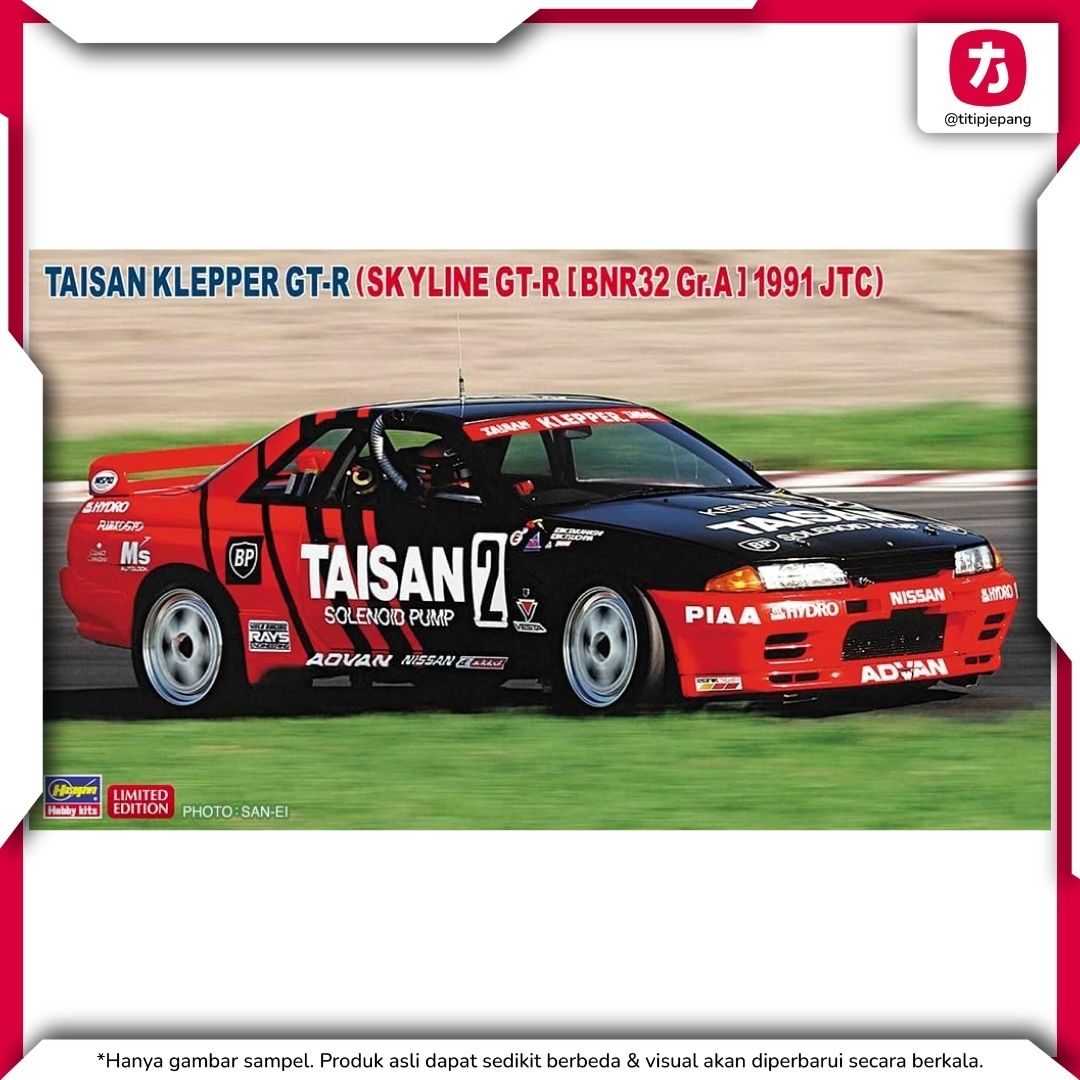 Model Kit Skyline GT-R BNR32 Taisan Hasegawa 1/24 JTC 1991