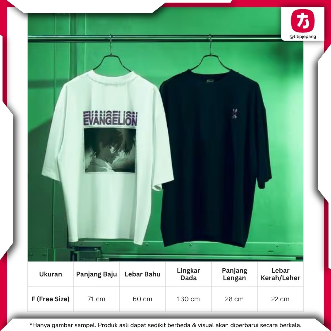 Kaos Neon Genesis Evangelion x HARE Scene Print T-shirt Cut Rei Asuka Kaworu Kaos Neon Genesis Evangelion x HARE Scene Print T-shirt Cut Rei Asuka Kaworu