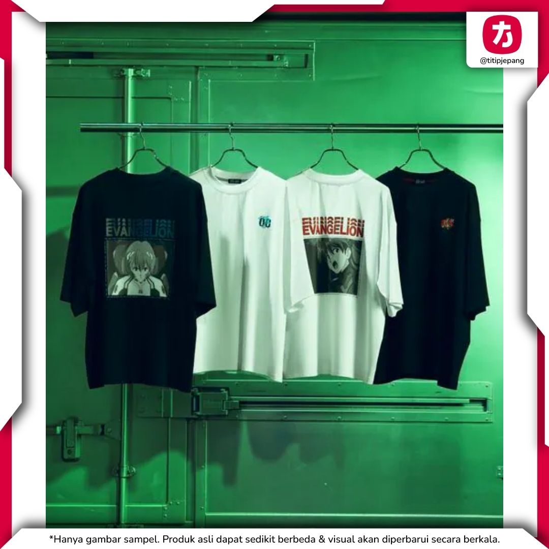 Kaos Neon Genesis Evangelion x HARE Scene Print T-shirt Cut Rei Asuka Kaworu Kaos Neon Genesis Evangelion x HARE Scene Print T-shirt Cut Rei Asuka Kaworu