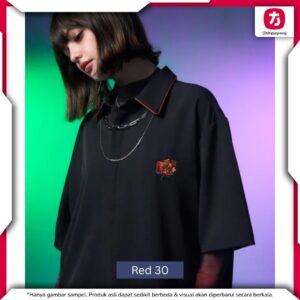 Kemeja Neon Genesis Evangelion x HARE Line Art Shirt Red Blue Purple Kemeja Neon Genesis Evangelion x HARE Line Art Shirt Red Blue Purple