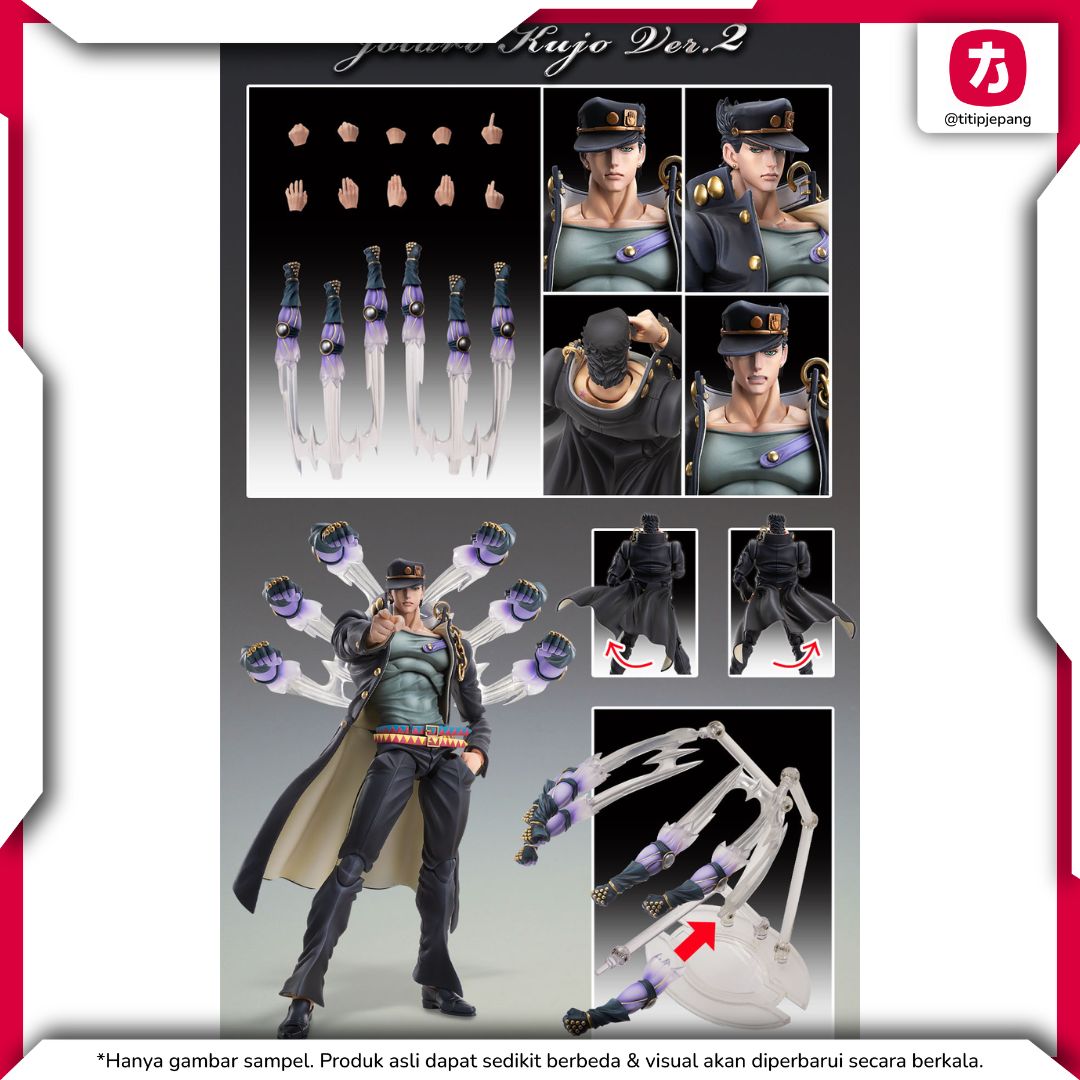 Jotaro Kujo Ver.2 Stardust Crusaders Super Action Statue Figure Resmi Medicos Jotaro Kujo Ver.2 Stardust Crusaders Super Action Statue Figure Resmi Medicos