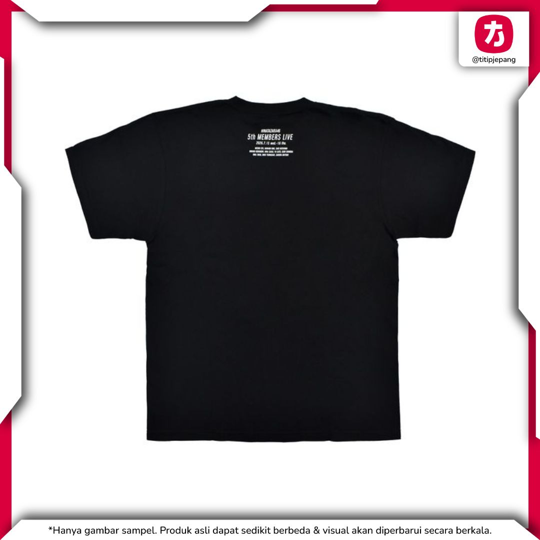 Hinatazaka46 5th Generation T-Shirt Black Logo LIVE Resmi 100% Cotton Hinatazaka46 5th Generation T-Shirt Black Logo LIVE Resmi 100% Cotton