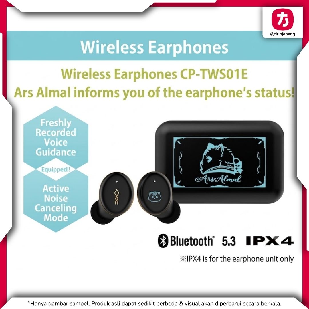 TWS X Ars Almal model CP-TWS01E Kolaborasi Wireless Earbuds Bluetooth 5.3 TWS X Ars Almal model CP-TWS01E Kolaborasi Wireless Earbuds Bluetooth 5.3