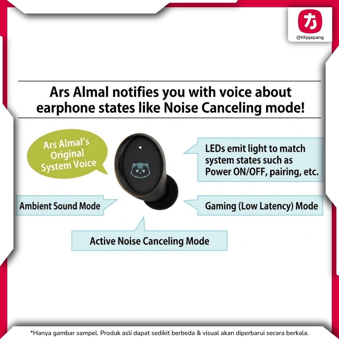 TWS X Ars Almal model CP-TWS01E Kolaborasi Wireless Earbuds Bluetooth 5.3 TWS X Ars Almal model CP-TWS01E Kolaborasi Wireless Earbuds Bluetooth 5.3