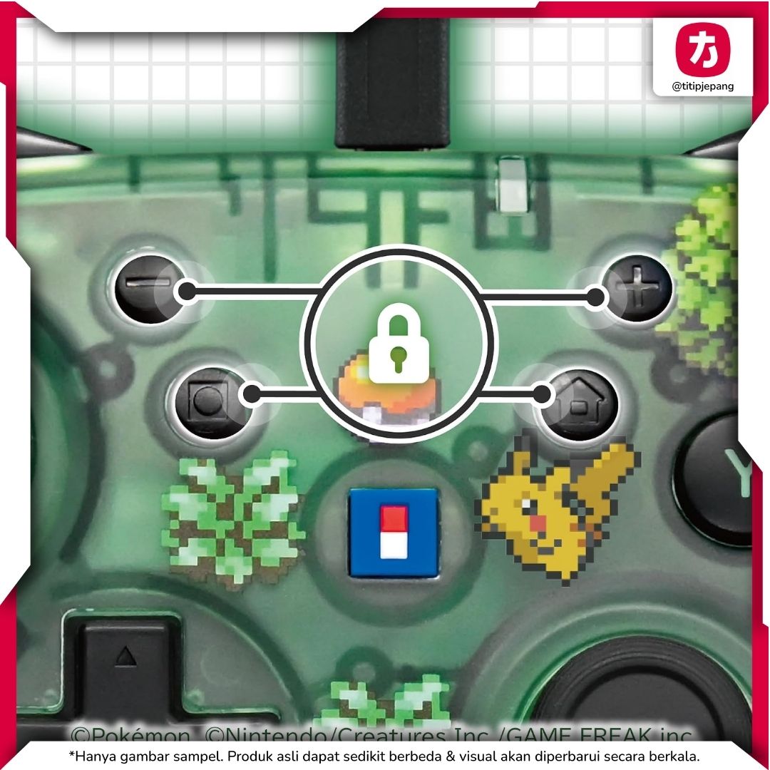 Hori Pad TURBO Pokemon 30th Pixel Green Wired Controller Switch 2