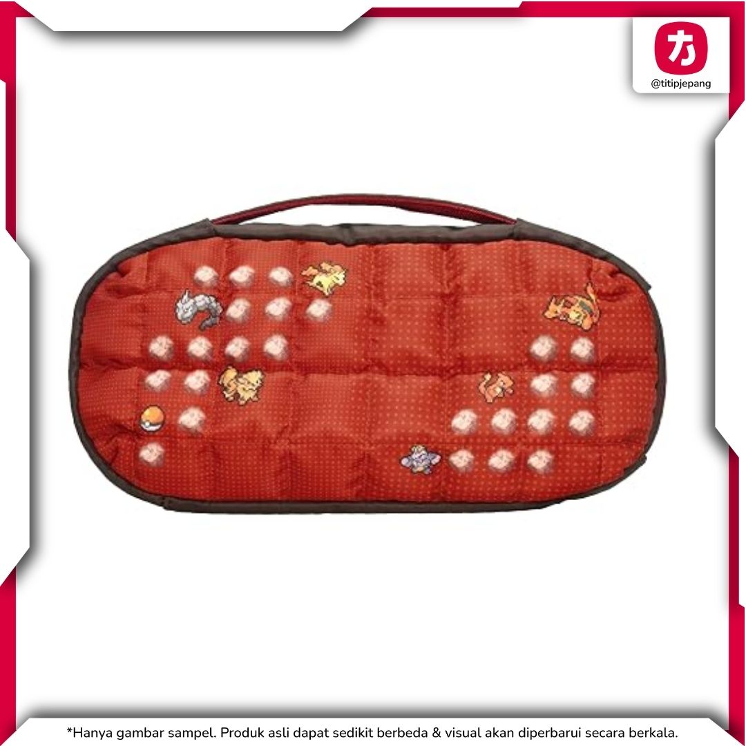 Hori Quilted Medium Pouch Pokemon Pixel Red Switch 2 Official