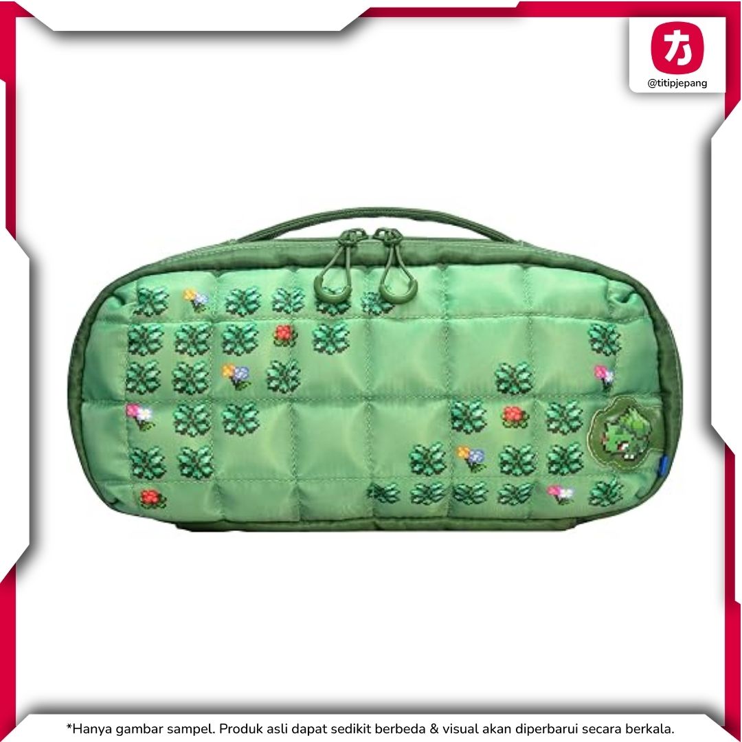 Hori Quilted Medium Pouch Pokemon Pixel Green Switch 2 Official