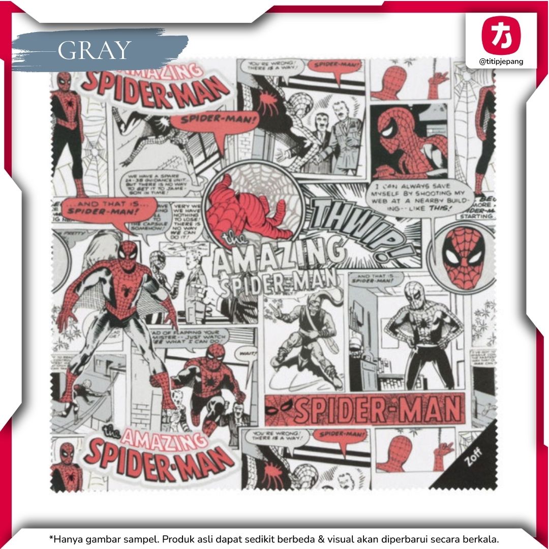 MARVEL COLLECTION Spider-Man Eyeglass Cleaning Cloth Double-Sided