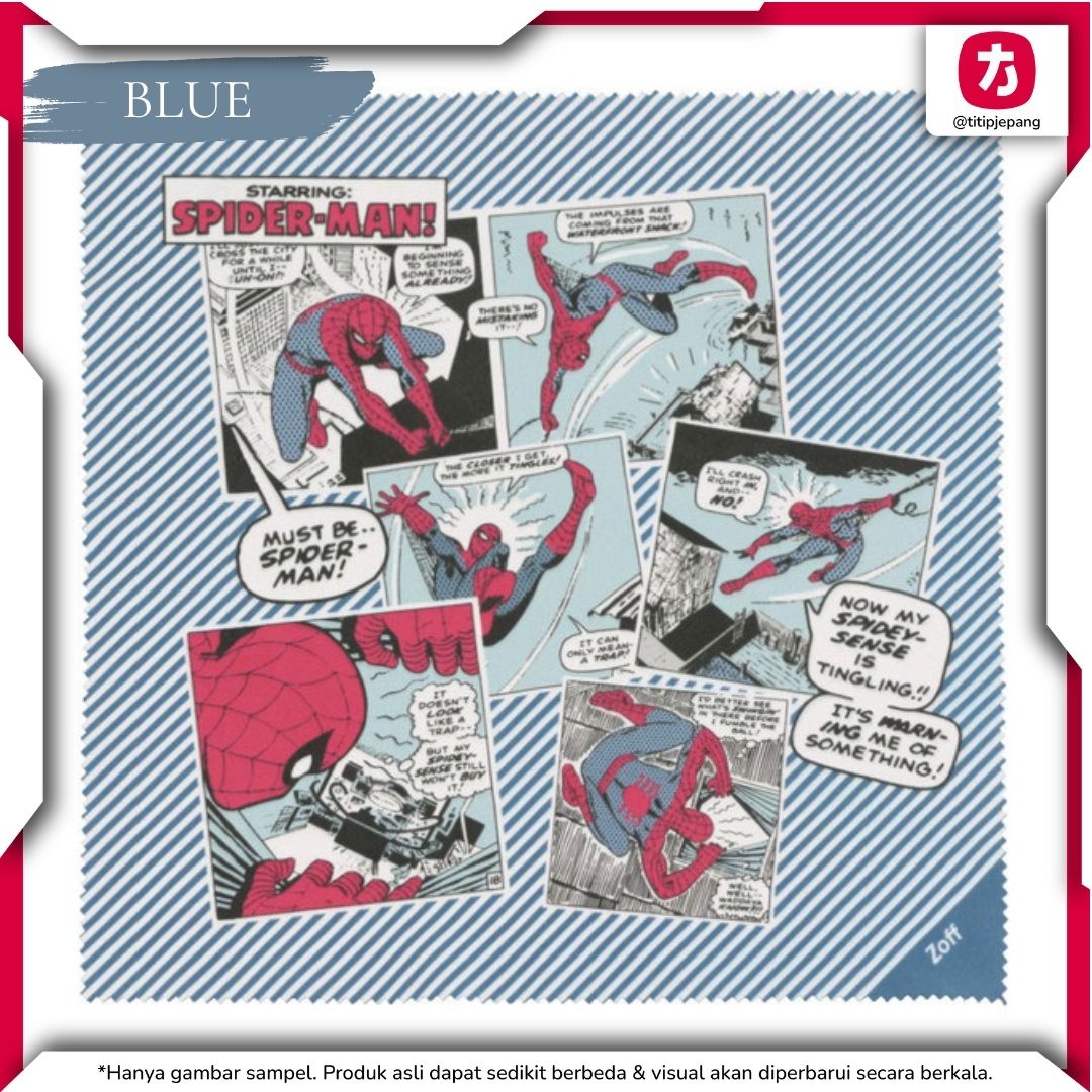 MARVEL COLLECTION Spider-Man Eyeglass Cleaning Cloth Double-Sided