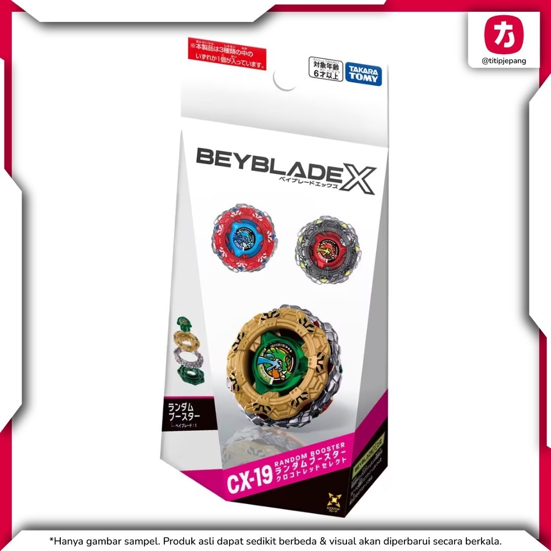 BEYBLADE X CX-19 Random Booster Crocodile Red Select Takara Tomy