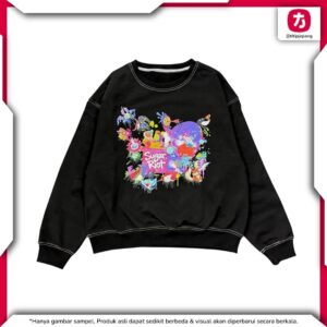 Sweater Final Fantasy XIV Lit Baff Apt Sugar Riot Splash Sweatshirt Hitam Sweater Final Fantasy XIV Lit Baff Apt Sugar Riot Splash Sweatshirt Hitam