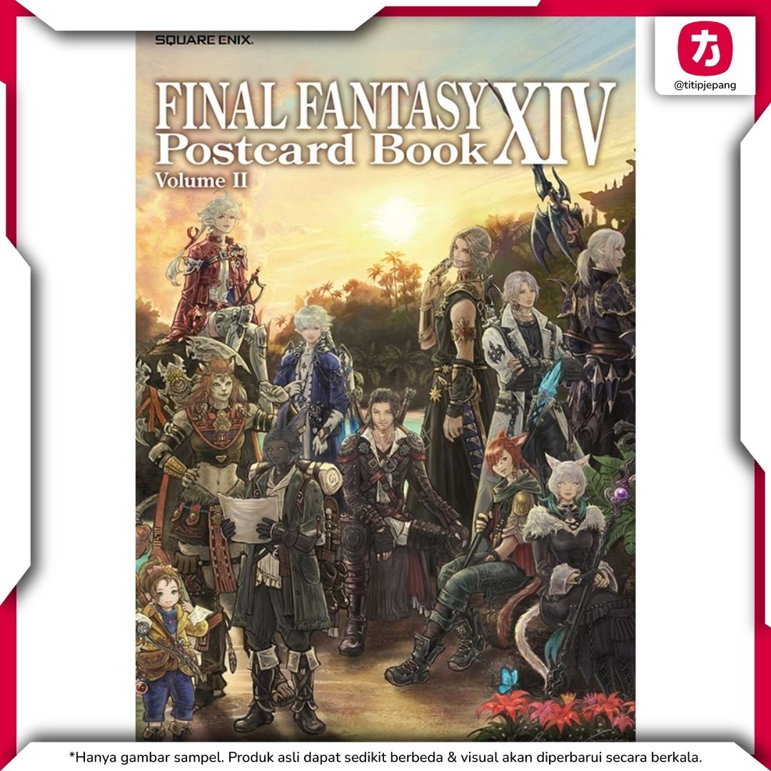 Buku Kartu Pos Final Fantasy XIV Postcard Book Volume II Cetakan Hardcover