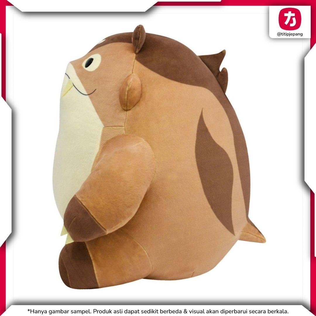 Boneka Monster Hunter Wilds Large Barrel Bomb Mochi Hug Empuk