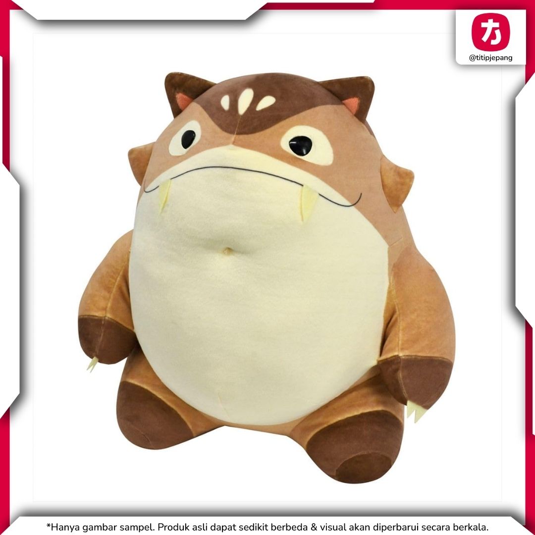 Boneka Monster Hunter Wilds Large Barrel Bomb Mochi Hug Empuk