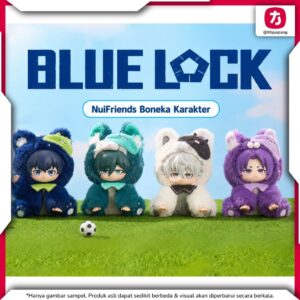 NuiFriends Blue Lock Plush Character Figure dengan Sleep Mask dan Carabiner NuiFriends Blue Lock Plush Character Figure dengan Sleep Mask dan Carabiner