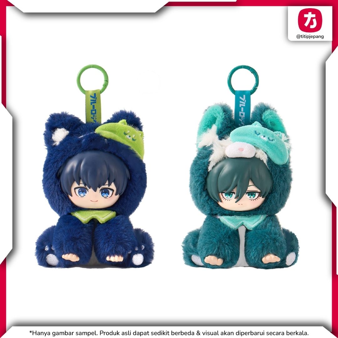 NuiFriends Blue Lock Plush Character Figure dengan Sleep Mask dan Carabiner