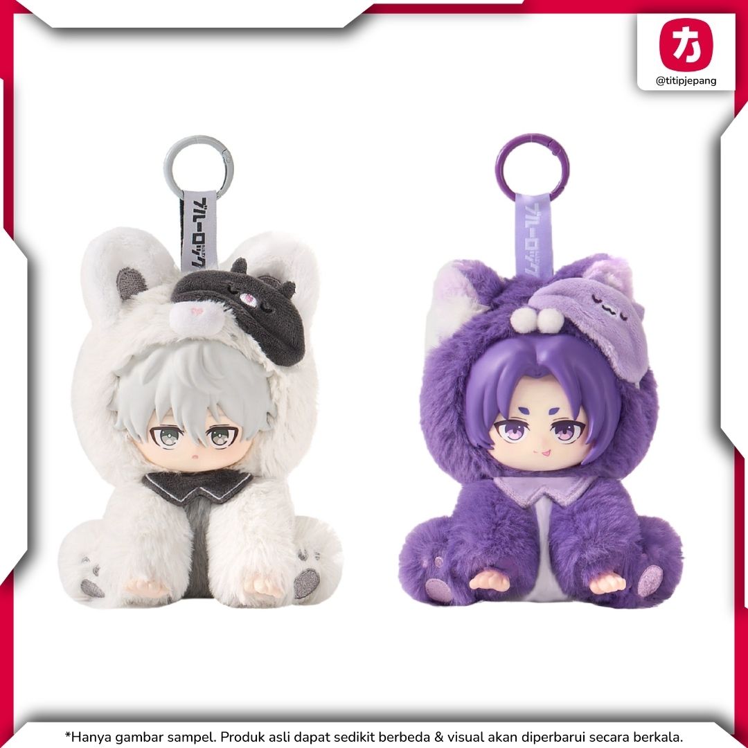 NuiFriends Blue Lock Plush Character Figure dengan Sleep Mask dan Carabiner