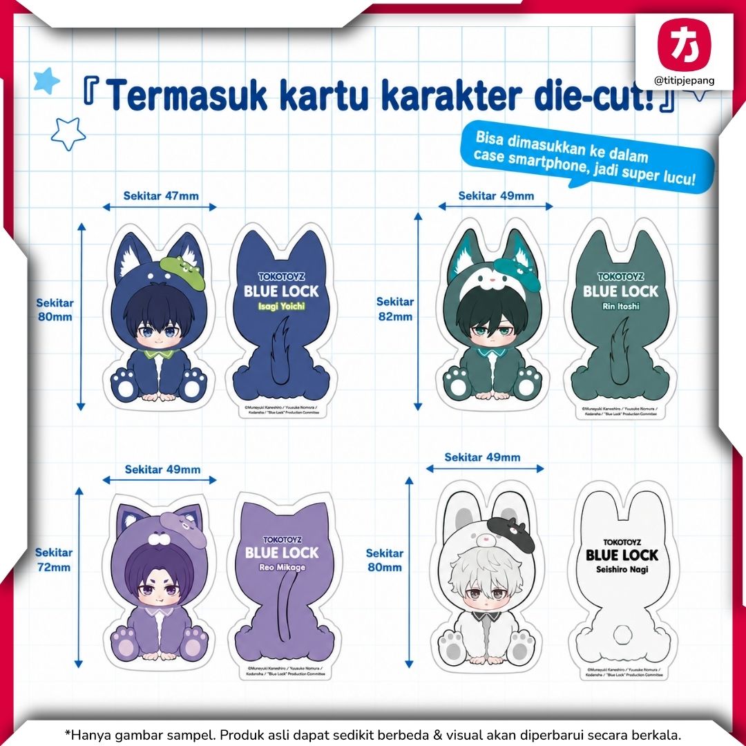 NuiFriends Blue Lock Plush Character Figure dengan Sleep Mask dan Carabiner NuiFriends Blue Lock Plush Character Figure dengan Sleep Mask dan Carabiner