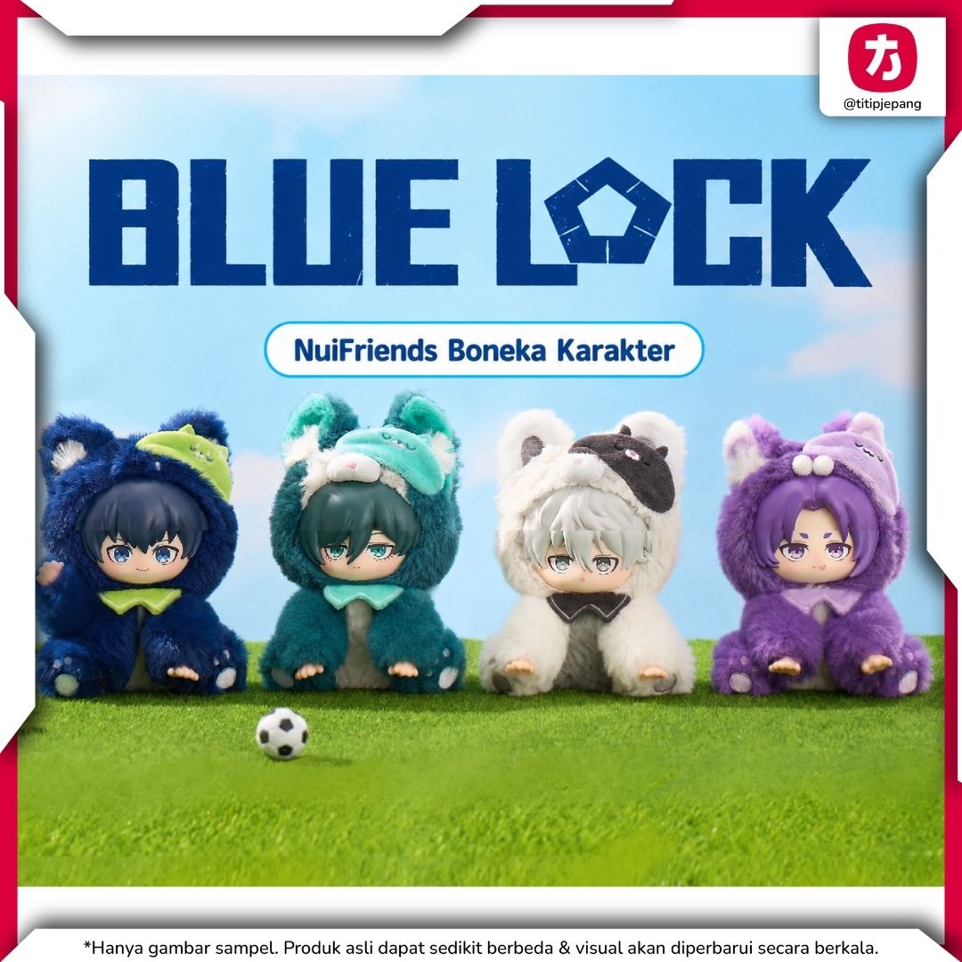 NuiFriends Blue Lock Plush Character Figure dengan Sleep Mask dan Carabiner
