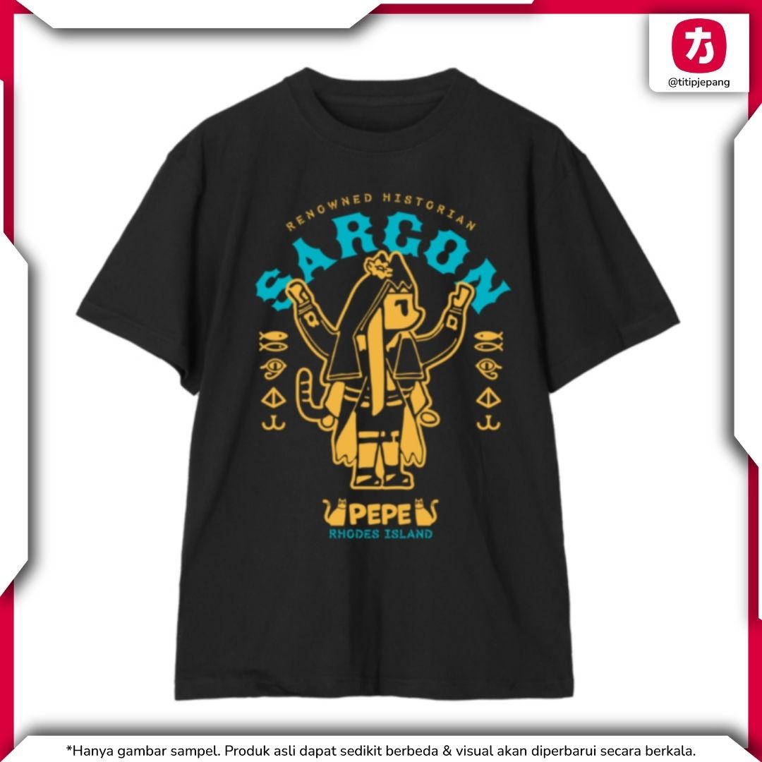 Arknights Pepe College Tee Unisex XL XXL dengan Motif Sargon untuk Koleksi
