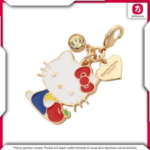 Gantungan Resleting Hello Kitty Tiny Chum Collection Emas Mewah