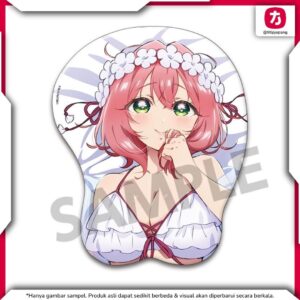 3D Mousepad Hanazono Hakari 100 Girlfriends Bantal Tangan Empuk