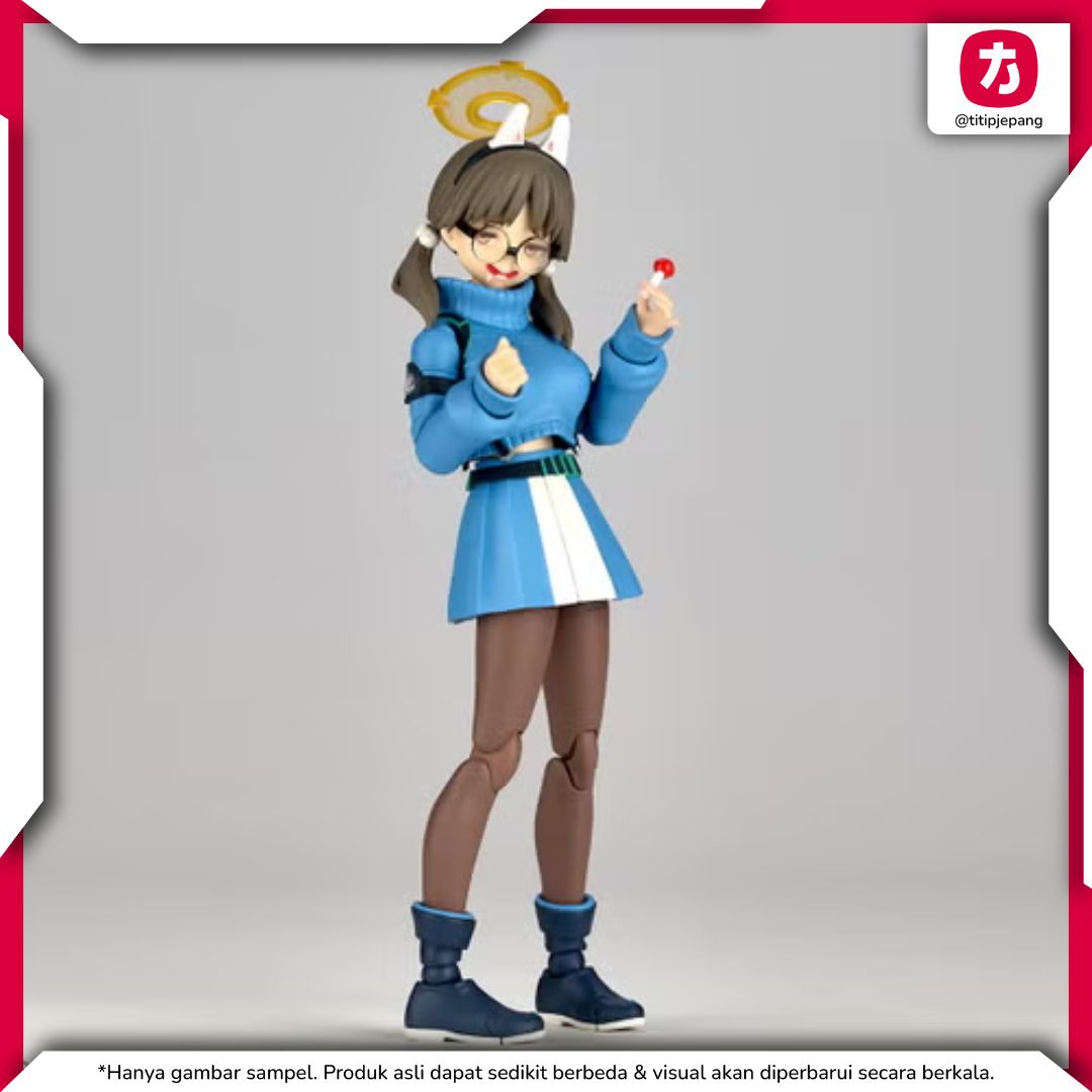 Revoltech Moe Blue Archive Figure dengan RABBIT-224 Pistol untuk Koleksi Revoltech Moe Blue Archive Figure dengan RABBIT-224 Pistol untuk Koleksi