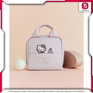 Hello Kitty Brilmy Stand Pouch Pale Pink Kosmetik Praktis dan Menggemaskan