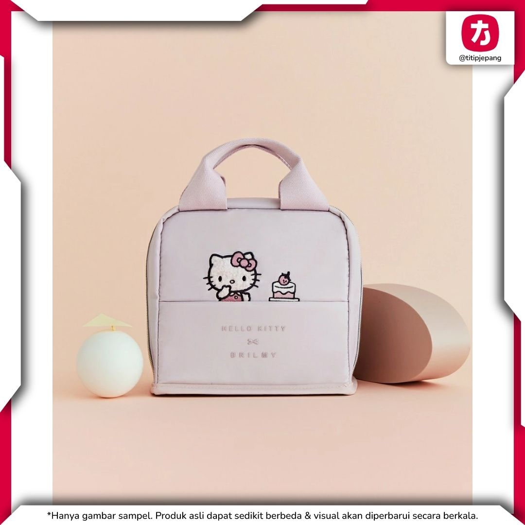 Hello Kitty Brilmy Stand Pouch Pale Pink Kosmetik Praktis dan Menggemaskan Hello Kitty Brilmy Stand Pouch Pale Pink Kosmetik Praktis dan Menggemaskan