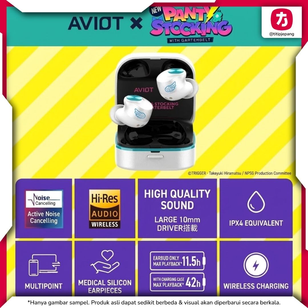 AVIOT Panty Stocking TE-Q3R-NPS TWS Collaboration dengan 10 Voice Mode AVIOT Panty Stocking TE-Q3R-NPS TWS Collaboration dengan 10 Voice Mode