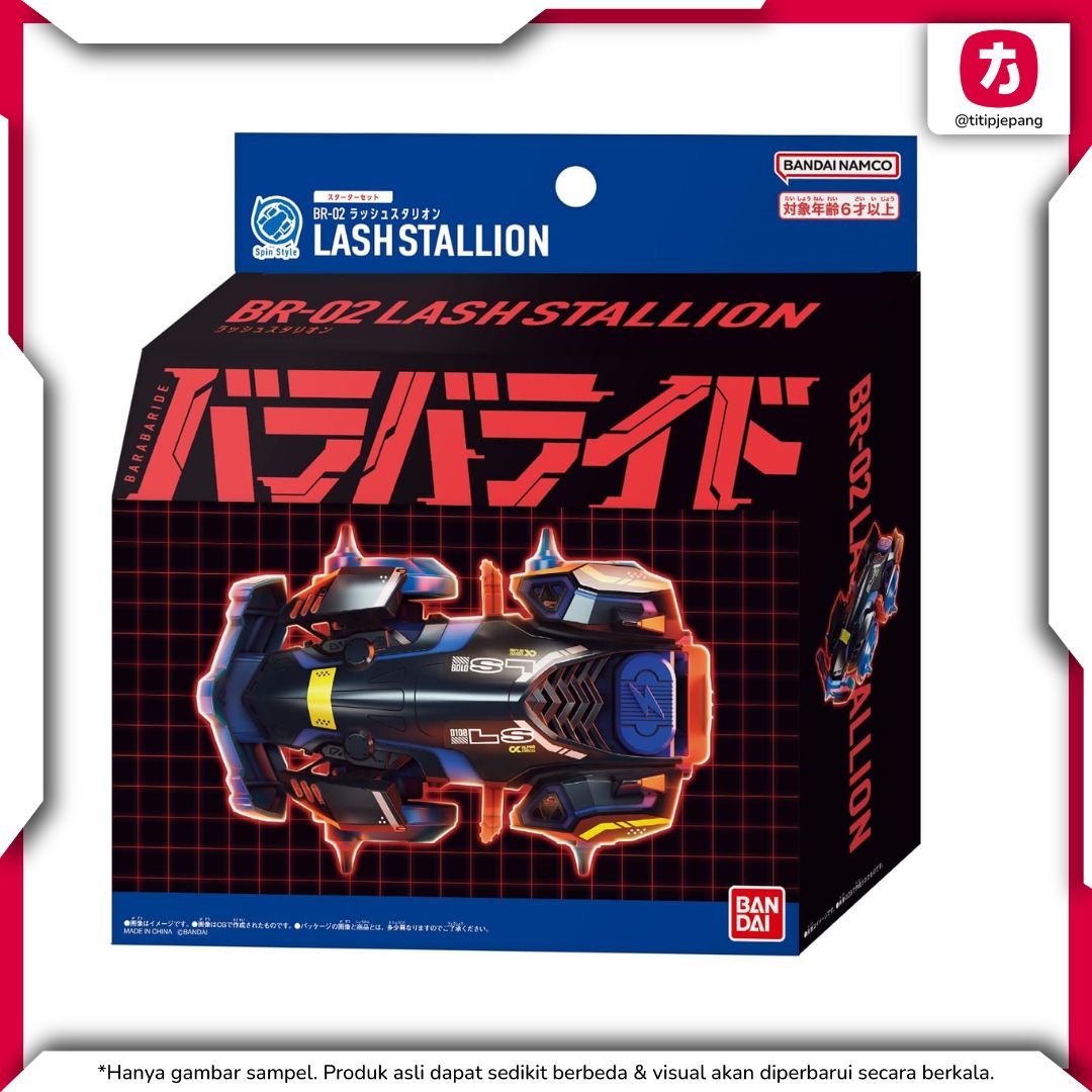 Baraba Ride Starter Set BR-02 Rush Stallion Gaya Spin untuk Battle