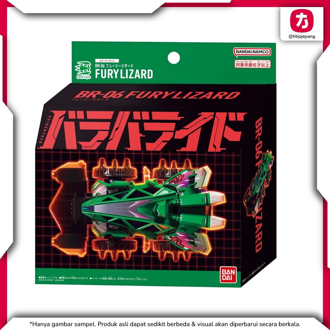 Baraba Ride Starter Set BR-06 Fury Lizard dengan Gaya Dash Bertenaga