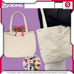 Disney Zootopia Together Forever Tote Bag Kanvas dengan Desain Nick & Judy Disney Zootopia Together Forever Tote Bag Kanvas dengan Desain Nick & Judy