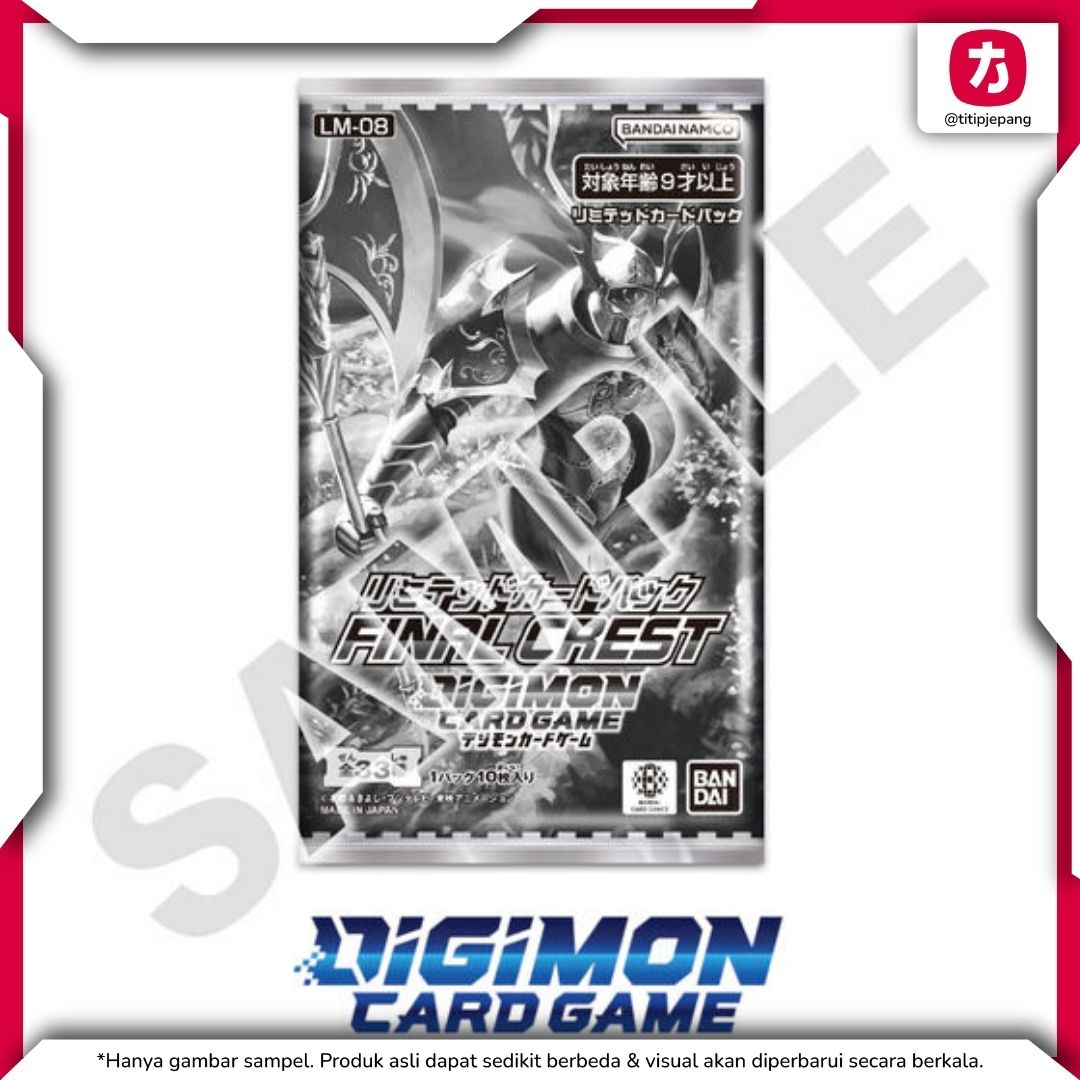 Digimon Card Game FINAL CREST LM-08 Limited Card Pack Koleksi Terbaru