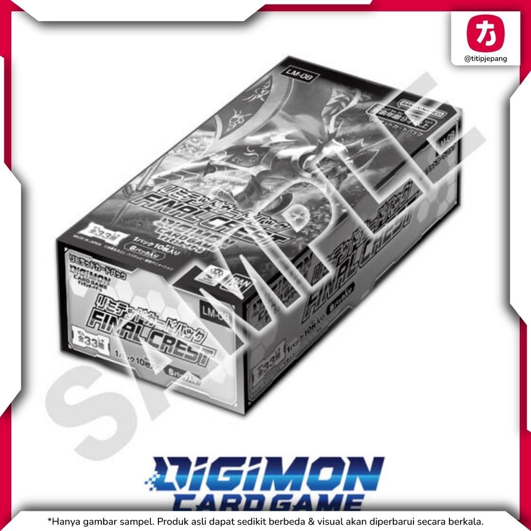 Digimon Card Game FINAL CREST LM-08 Limited Card Pack Koleksi Terbaru