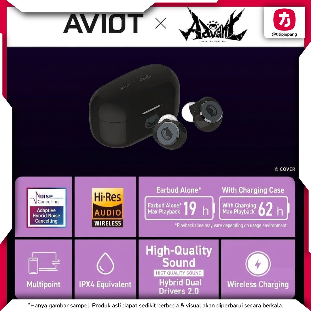 Aviot X Hololive English Advent TE-V1R-HE2 TWS dengan Voice Pack Eksklusif Aviot X Hololive English Advent TE-V1R-HE2 TWS dengan Voice Pack Eksklusif