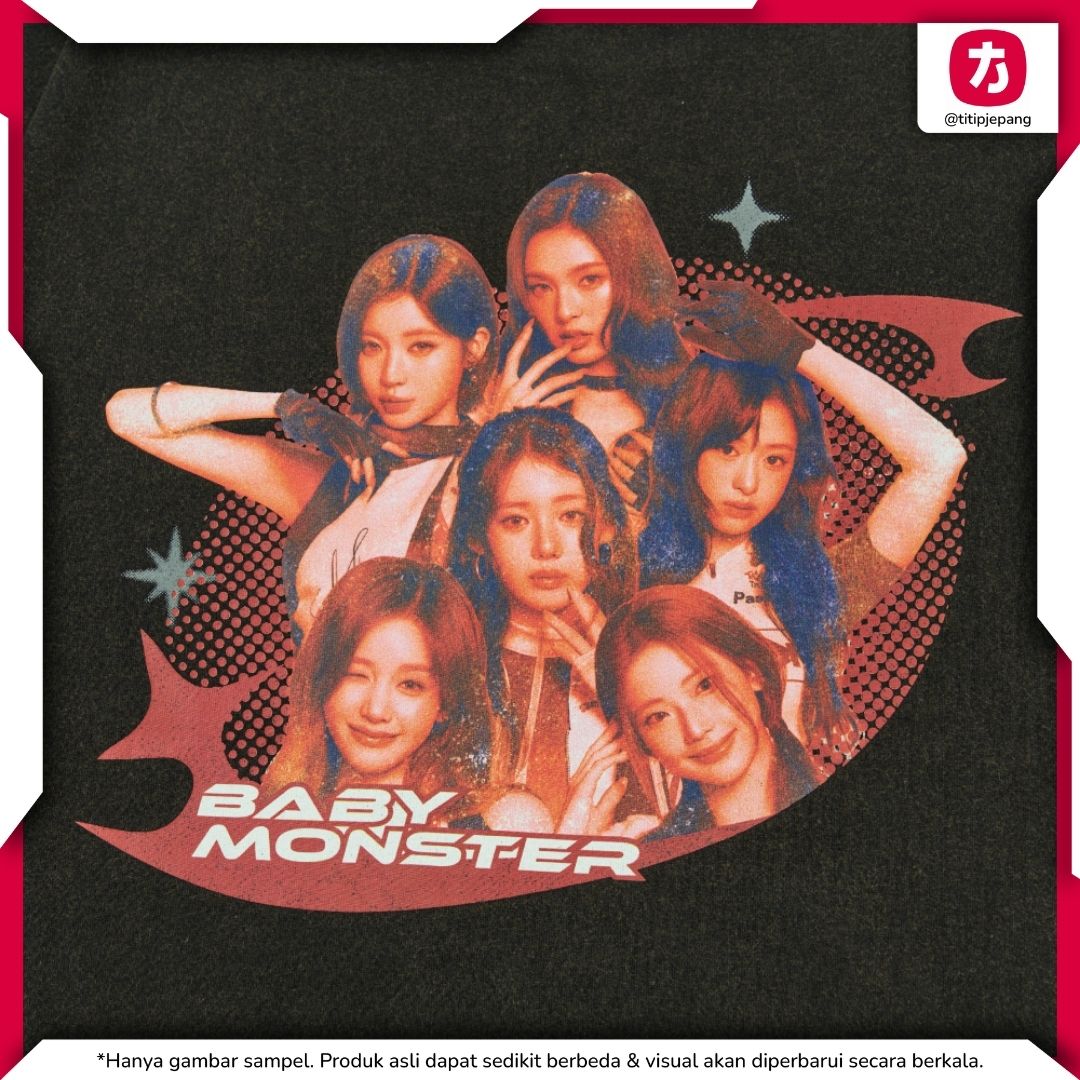 Babymonster Tour T-shirt BLACK CHOOM TOUR Official Japan Goods Babymonster Tour T-shirt BLACK CHOOM TOUR Official Japan Goods