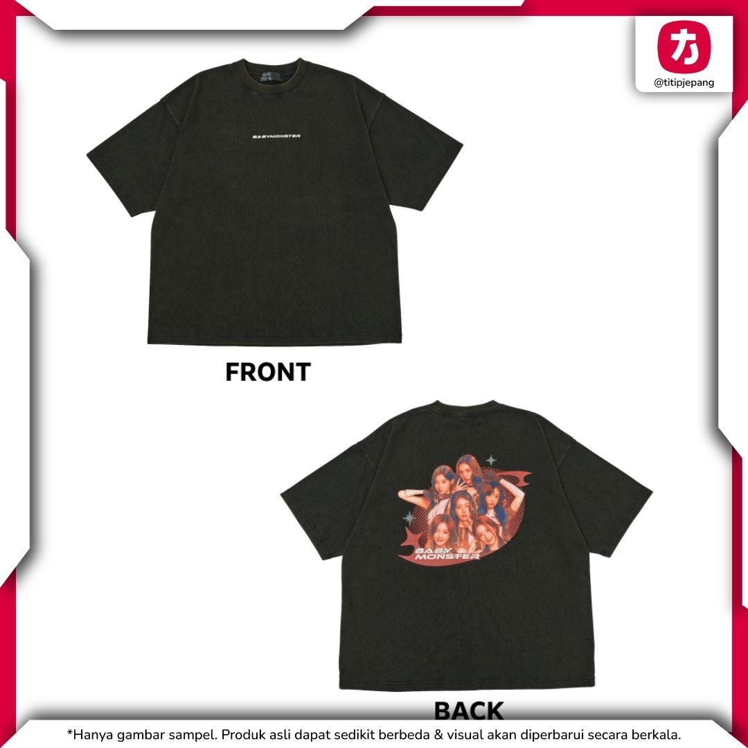 Babymonster Tour T-shirt BLACK CHOOM TOUR Official Japan Goods Babymonster Tour T-shirt BLACK CHOOM TOUR Official Japan Goods