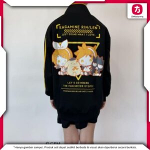 Kagamine Rin Len Women's Blouson Kolaborasi Piapro x Sanrio Eksklusif Kagamine Rin Len Women's Blouson Kolaborasi Piapro x Sanrio Eksklusif