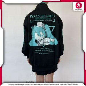 Hatsune Miku Cinnamonroll Women's Blouson Kolaborasi Fashion Eksklusif Hatsune Miku Cinnamonroll Women's Blouson Kolaborasi Fashion Eksklusif