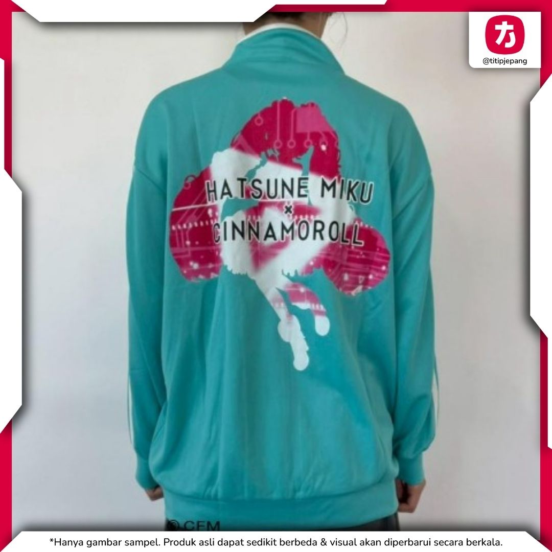 Hatsune Miku Blouson Black Mint Green Kolaborasi Stylish M/L Hatsune Miku Blouson Black Mint Green Kolaborasi Stylish M/L