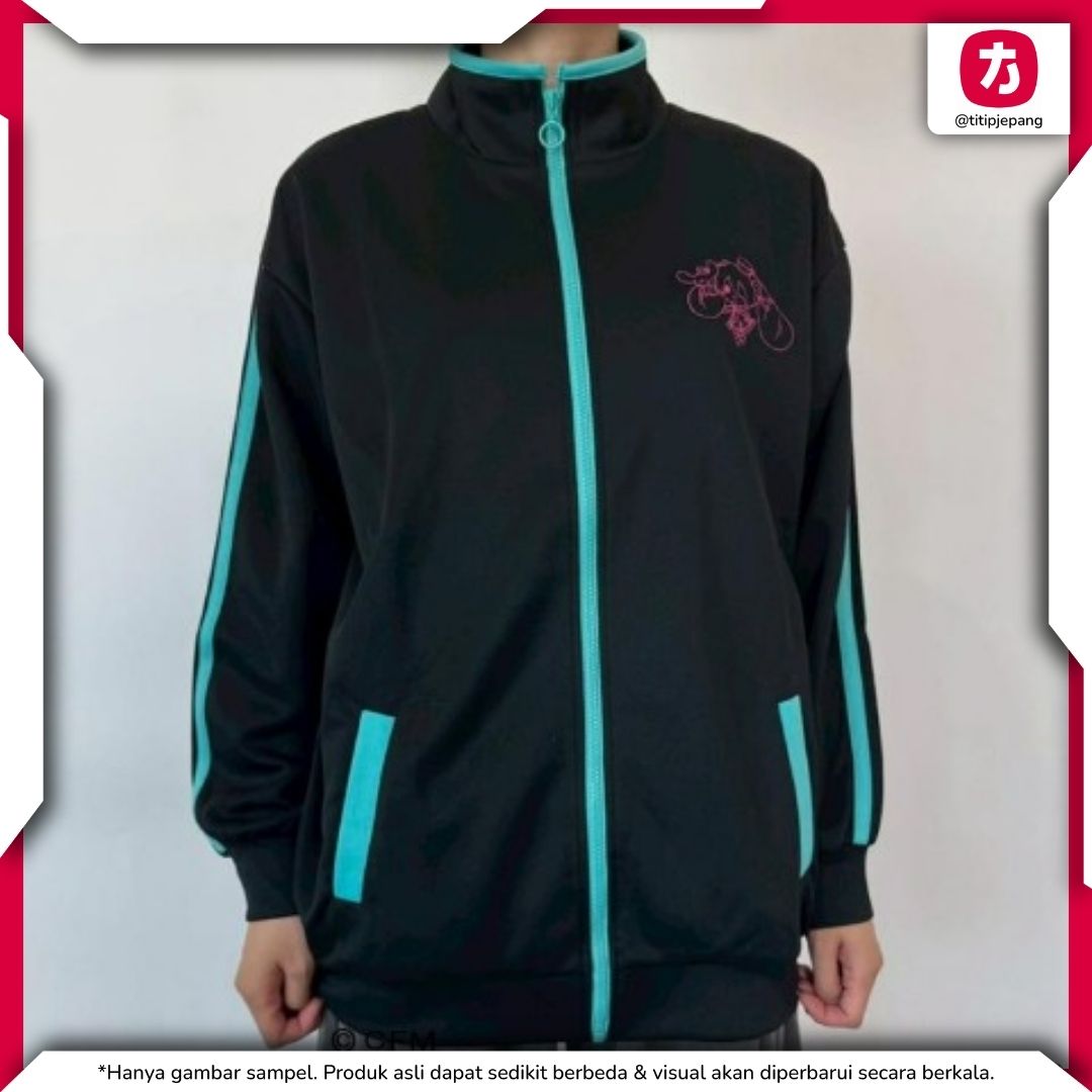 Hatsune Miku Blouson Black Mint Green Kolaborasi Stylish M/L Hatsune Miku Blouson Black Mint Green Kolaborasi Stylish M/L