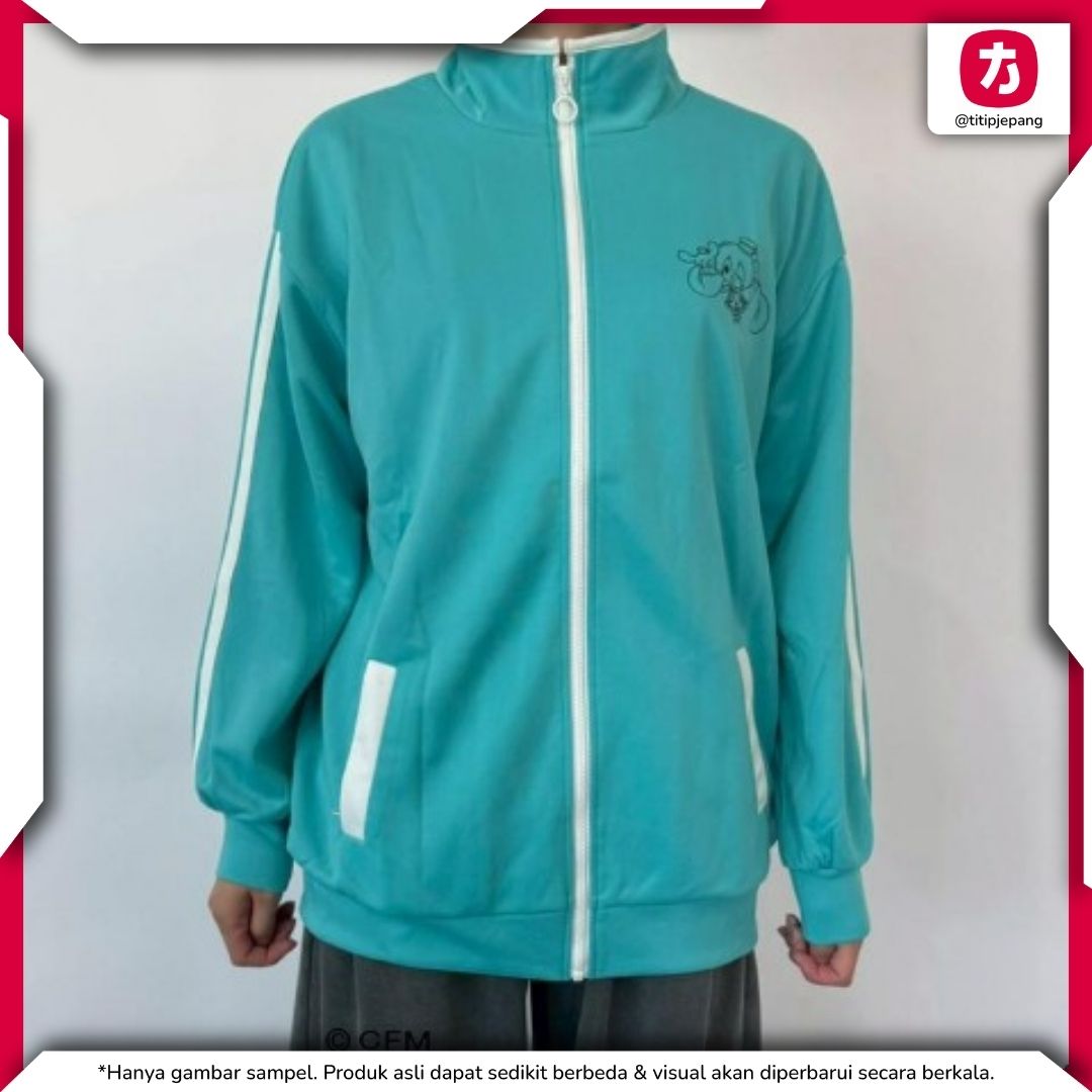 Hatsune Miku Blouson Black Mint Green Kolaborasi Stylish M/L Hatsune Miku Blouson Black Mint Green Kolaborasi Stylish M/L
