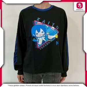 Kaito Tuxedosam Women's Pullover Kolaborasi Piapro x Sanrio Ukuran M/L