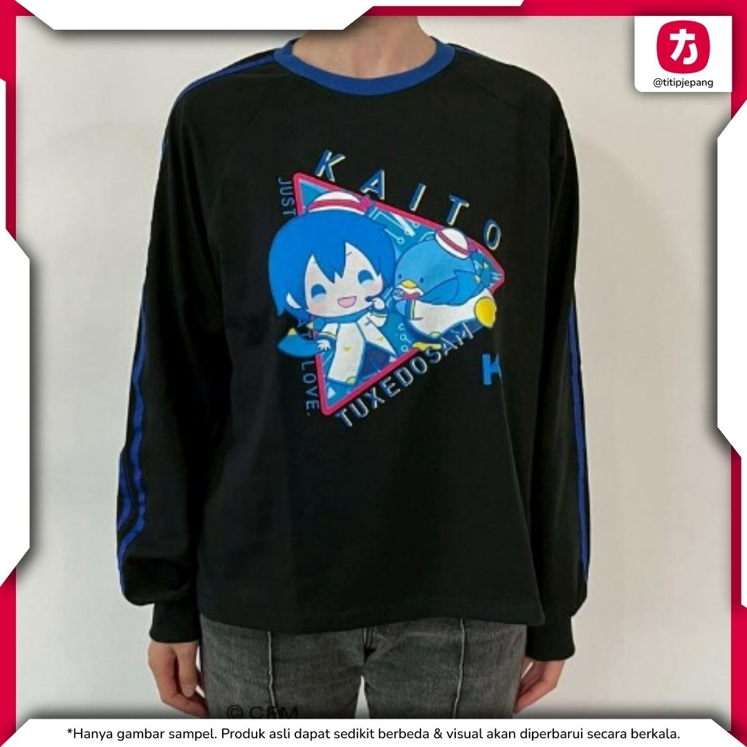 Kaito Tuxedosam Women's Pullover Kolaborasi Piapro x Sanrio Ukuran M/L Kaito Tuxedosam Women's Pullover Kolaborasi Piapro x Sanrio Ukuran M/L