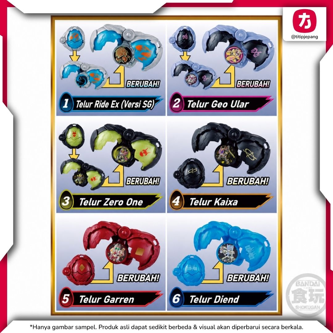 SG Rider Exe 01 8-Piece Box Candy Toy Kamen Rider Myth Jepang SG Rider Exe 01 8-Piece Box Candy Toy Kamen Rider Myth Jepang