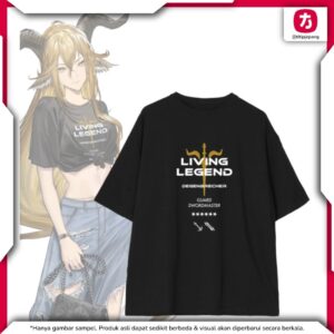 T-Shirt Arknights Degenbrecher Shopping Version Big Silhouette Unisex Jepang T-Shirt Arknights Degenbrecher Shopping Version Big Silhouette Unisex Jepang